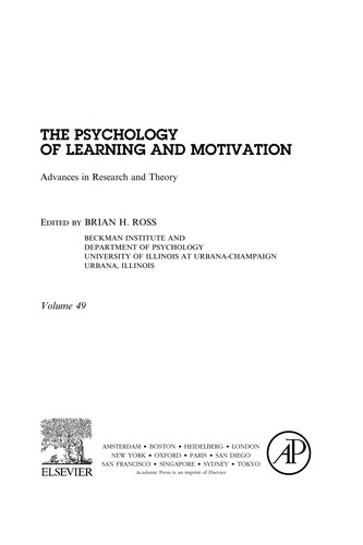 The Psychology of Learning and Motivation, Volume 49
