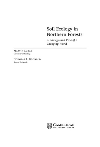 Soil Ecology in Northern Forests