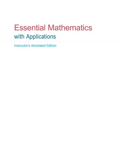 Essential Mathematics with Applications