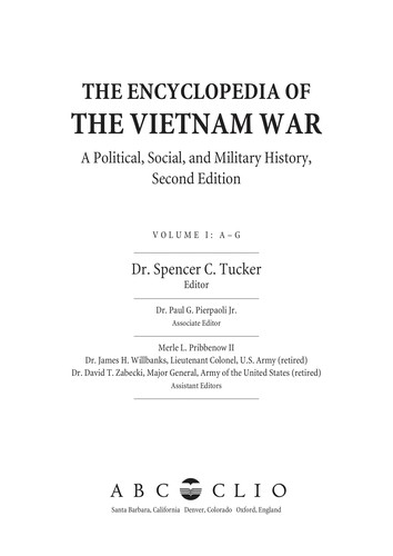 The Encyclopedia of the Vietnam War