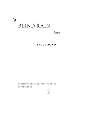 Blind Rain: Poems