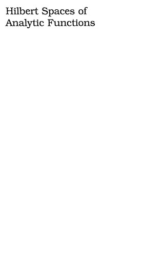 Hilbert Spaces of Analytic Functions