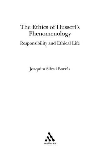 The ethics of Husserl's phenomenology