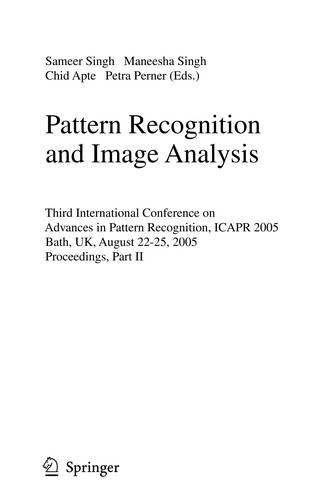Third International Conference on Advances in Pattern Recognition