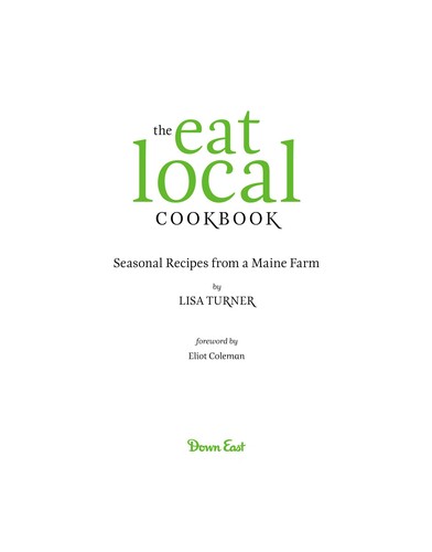 The eat local cookbook