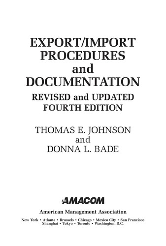 Export/Import Procedures and Documentation