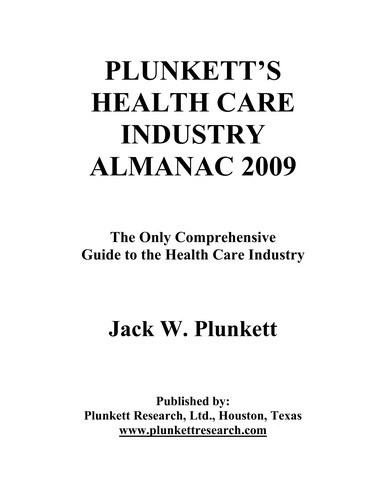 Plunkett's Health Care Industry Almanac