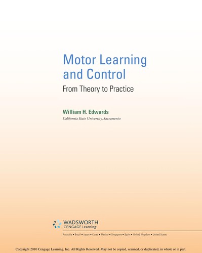 Motor Learning and Control