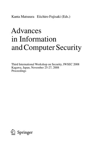 Advances in Information and Computer Security