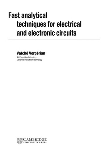Fast Analytical Techniques for Electrical and Electronic Circuits