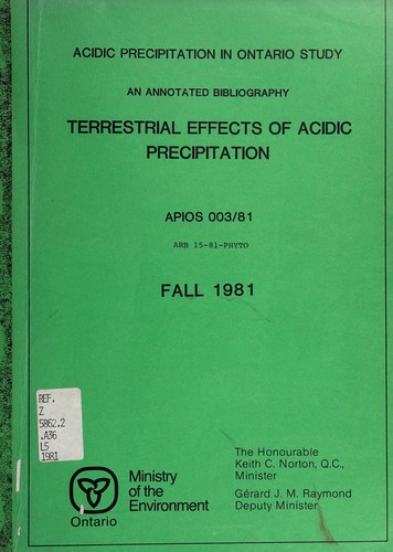 Terrestrial Effects of Acidic Precipitation