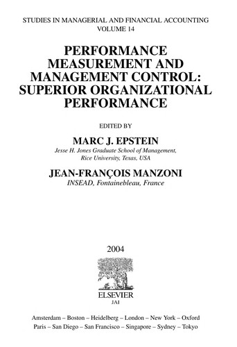 Performance measurement and management control