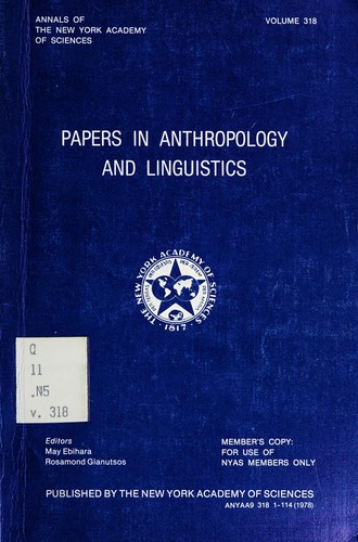 Papers in anthropology and linguistics