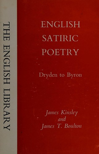 English satiric poetry, Dryden to Byron