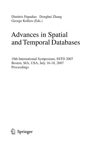 Advances in spatial and temporal databases