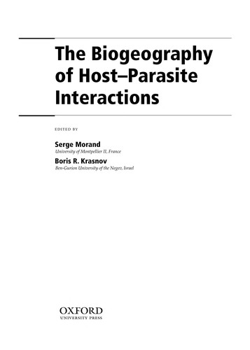 The biogeography of host-parasite interactions