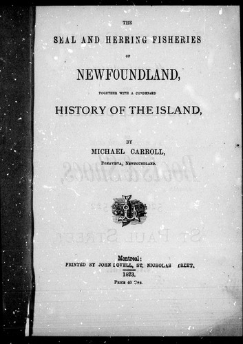 The Seal and Herring Fisheries of Newfoundland