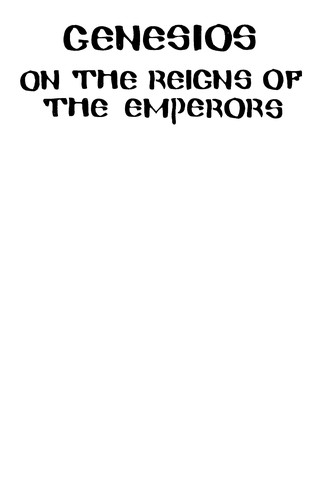Genesius on the Reigns of the Emperors