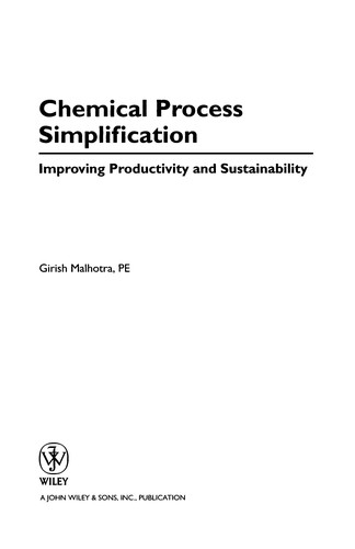 Chemical Process Simplification
