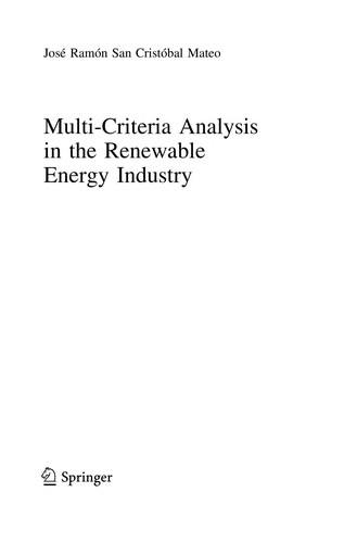 Multi-Criteria Analysis in the Renewable Energy Industry