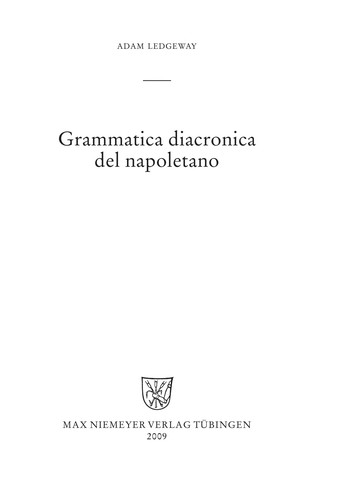 Grammatica diacronica del napoletano
