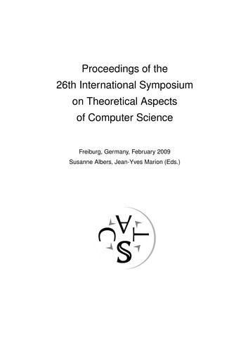 26th International Symposium on Theoretical Aspects of Computer Science (STACS'09)