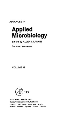 Advances in Applied Microbiology, Vol. 32