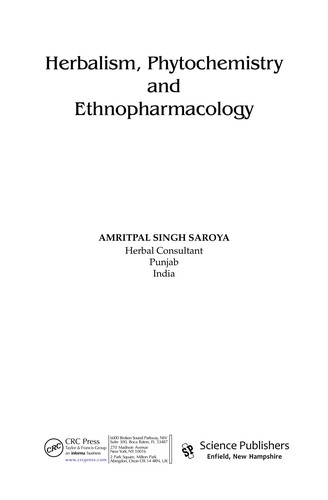 Herbalism, Phytochemistry, and Ethnopharmacology