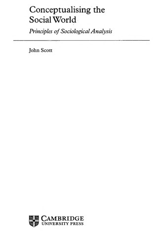 Conceptualising the Social World