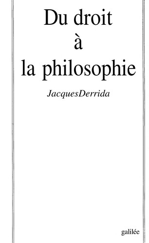 Du droit à la philosophie
