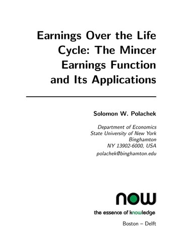 Earnings over the life cycle