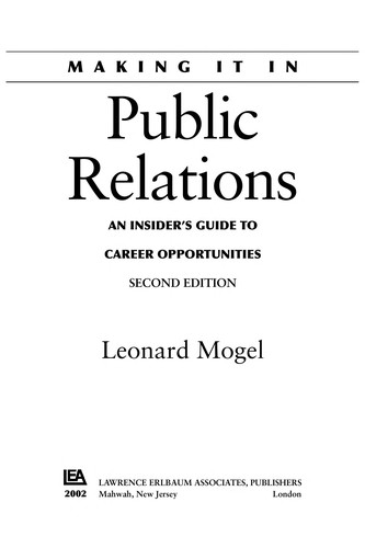 Making it in public relations