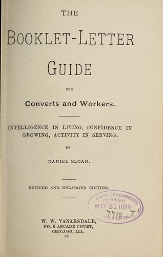 The Booklet-Letter Guide for Converts and Workers