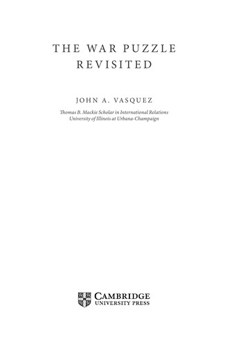 The war puzzle revisited