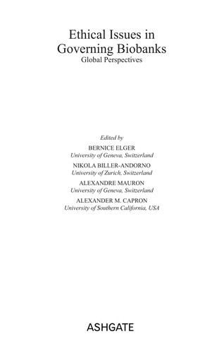 Ethical issues in governing biobanks
