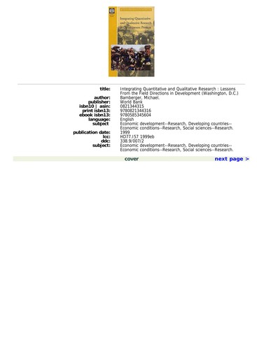 Integrating quantitative and qualitative research in development projects
