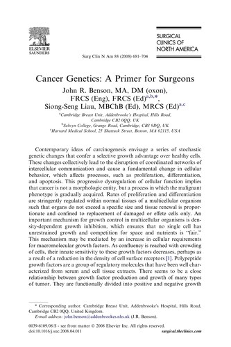 Hereditary cancer syndromes