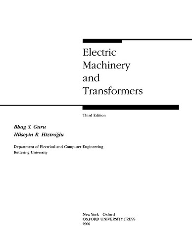 Electric machinery and transformers