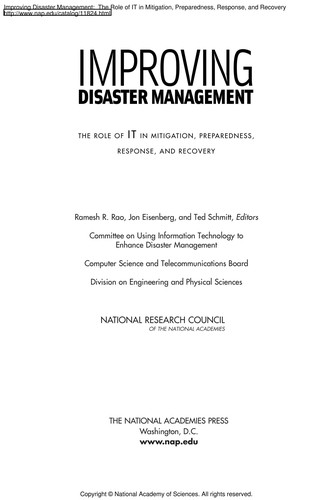 Improving Disaster Management