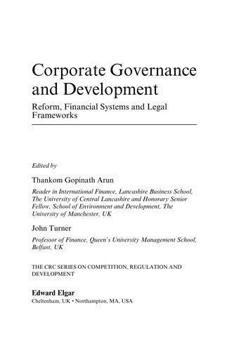 Corporate Governance and Development