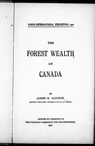 The Forest Wealth of Canada