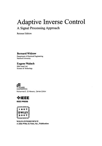 Adaptive inverse control