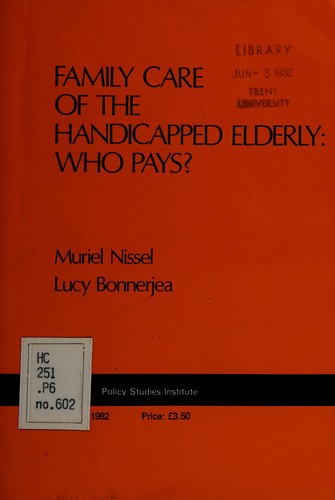 Family Care of the Handicapped Elderly
