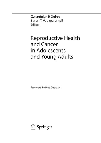 Reproductive Health and Cancer in Adolescents and Young Adults