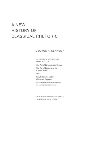 History of Classical Rhetoric