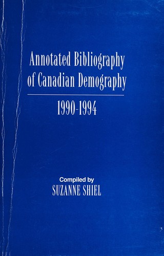 Annotated bibliography of Canadian demography, 1990-1994