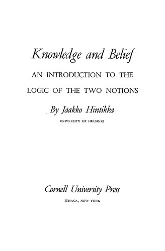 Knowledge and Belief