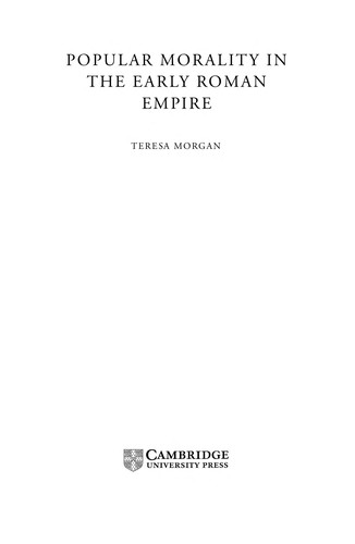Popular Morality in the Early Roman Empire
