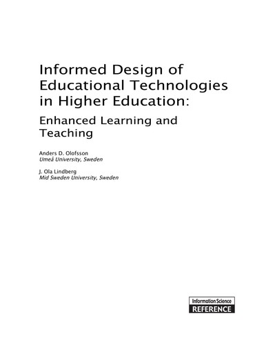 Informed Design of Educational Technologies in Higher Education