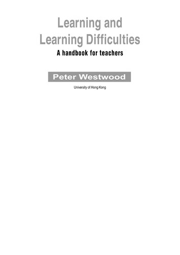 Learning and learning difficulties